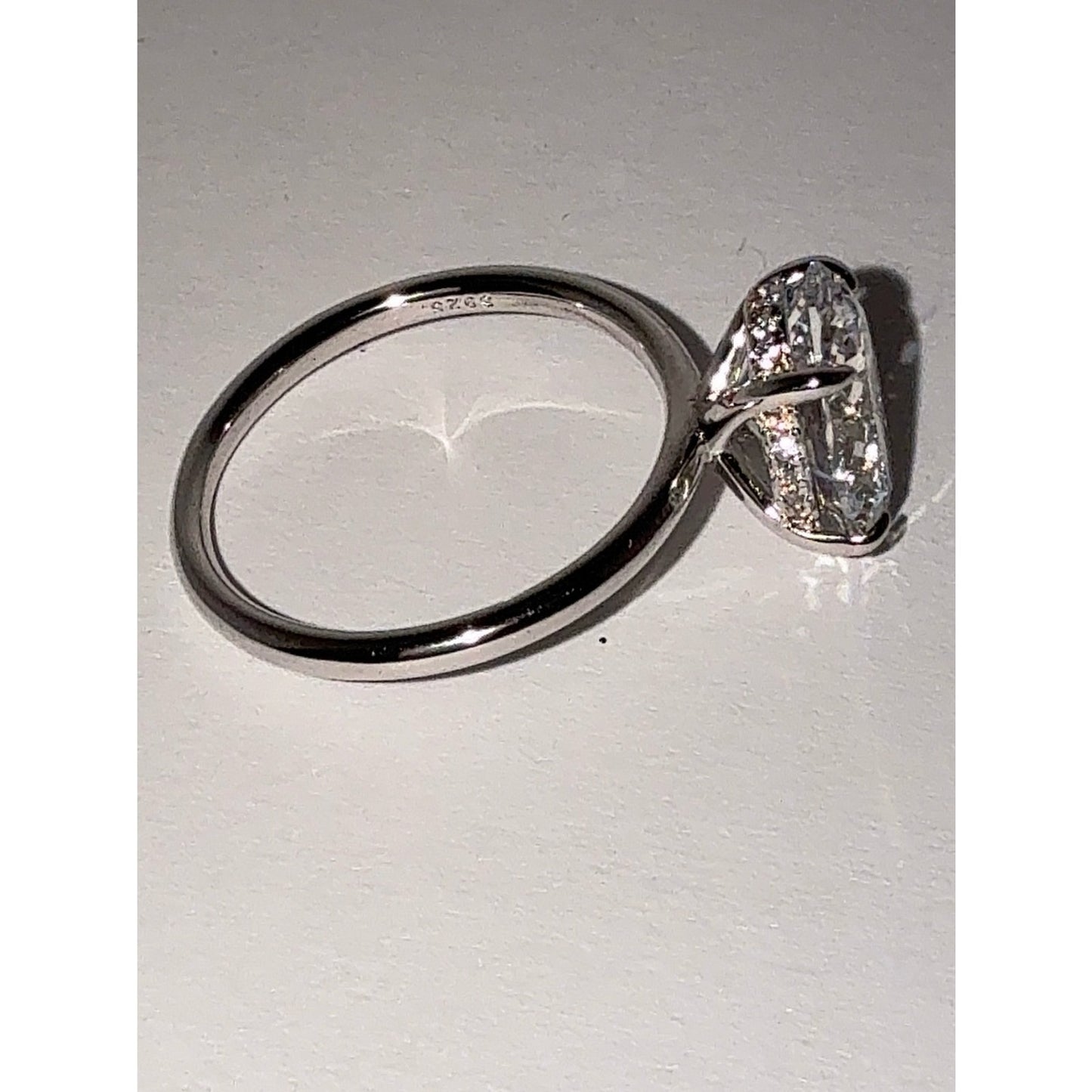 3.5 CT Radiant Cut CZ Engagement Ring S925 Silver Sz 8