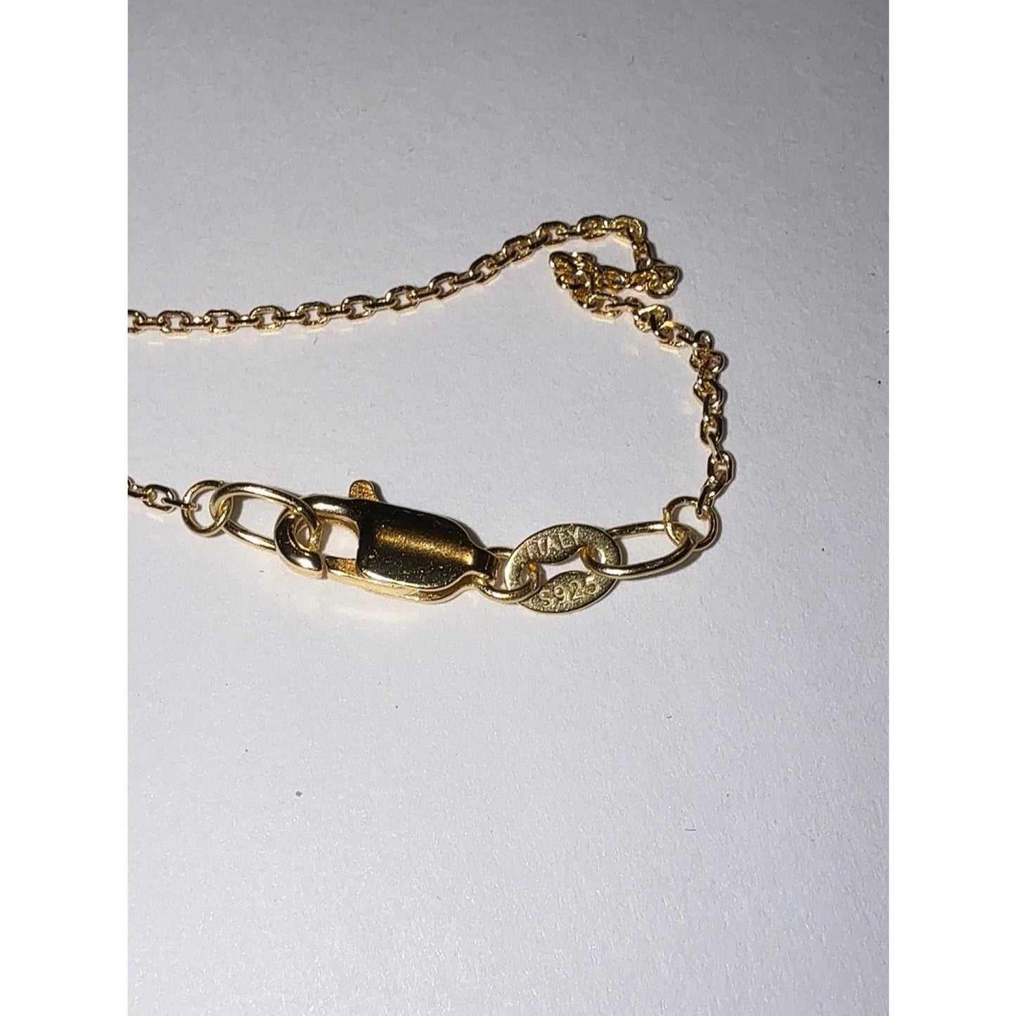 Italy Gold Over Sterling Silver 925 Cable Chain Necklace 24" 1.2mm