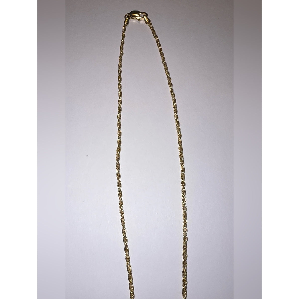 Italian 925 Sterling Silver 2mm Rope Chain 18” Gold Plated