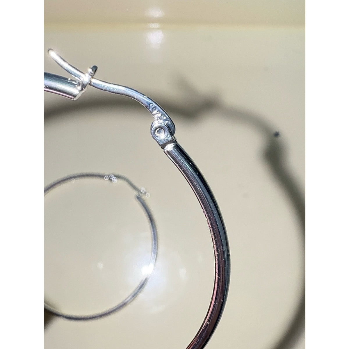 925 Sterling Silver Hoop Earrings 2"