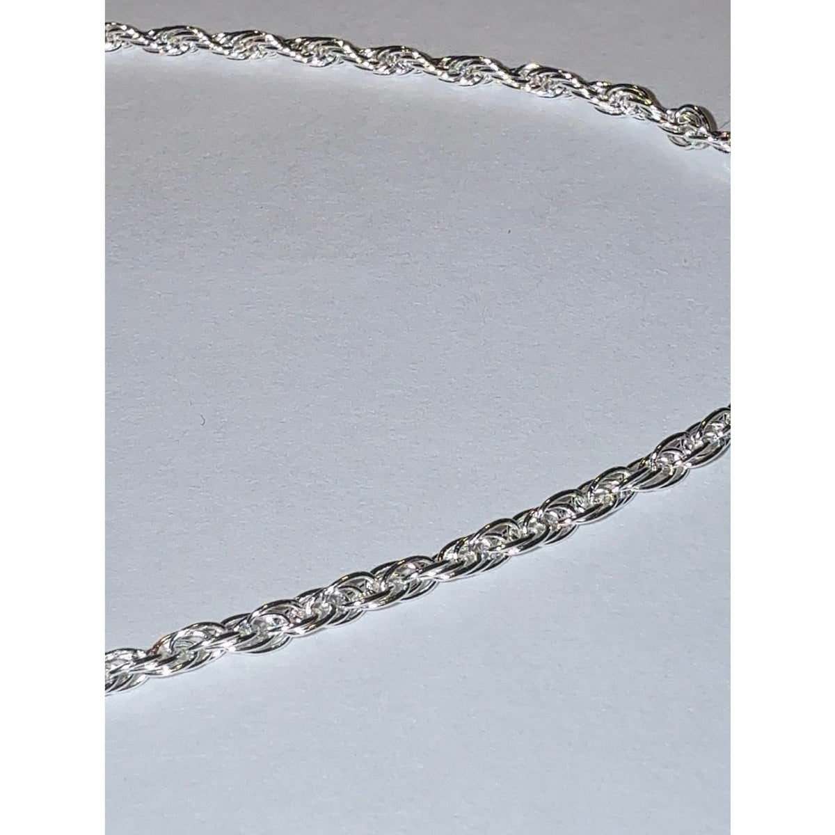 Italian 925 Sterling Silver  Rope Chain Necklace -  18”