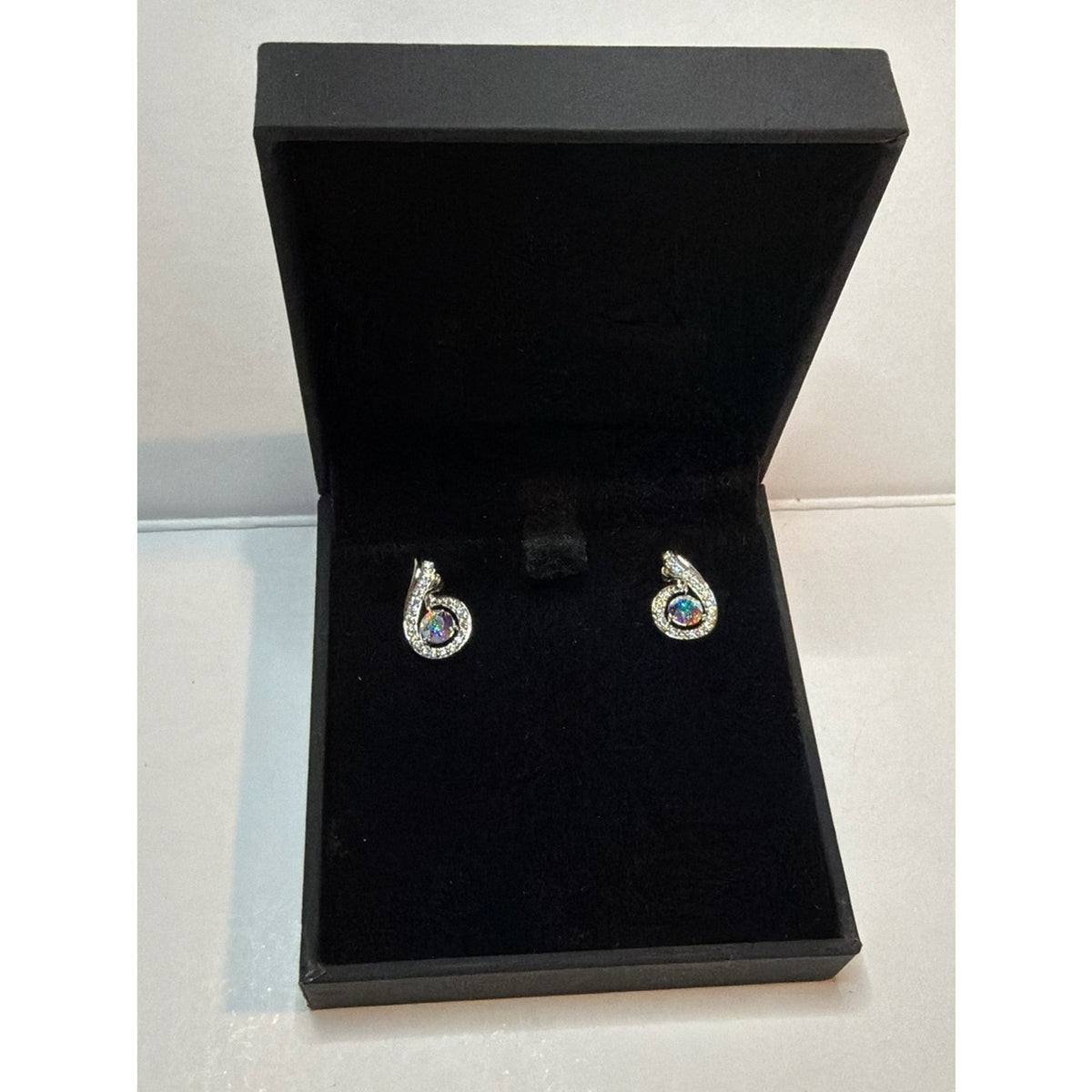 Kate Lynn "Rise From The Ashes" Phoenix 925 Sterling Silver Stud Earrings Crystal