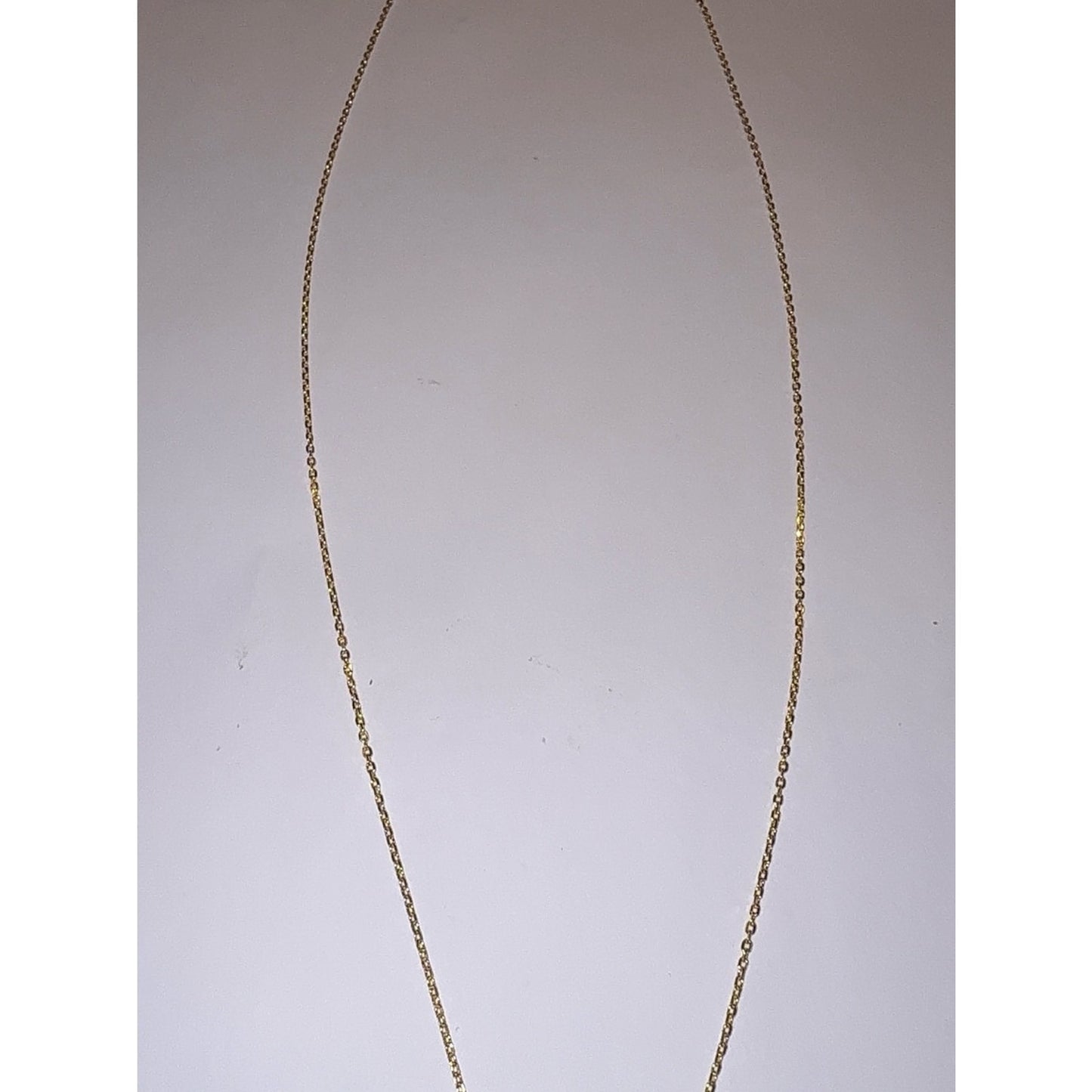 Italy Gold Over Sterling Silver 925 Cable Chain Necklace 24" 1.2mm