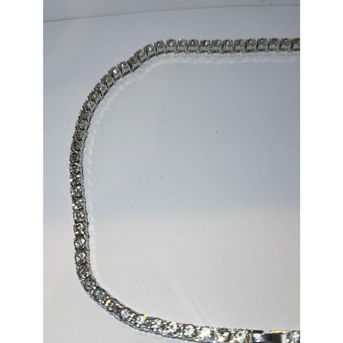 Clear Crystal Tennis Necklace - Timeless Jewelry 20”