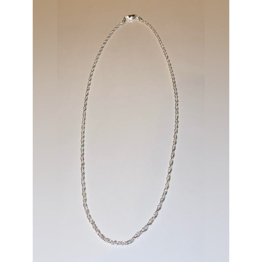 Italian 925 Sterling Silver  Rope Chain Necklace -  18”