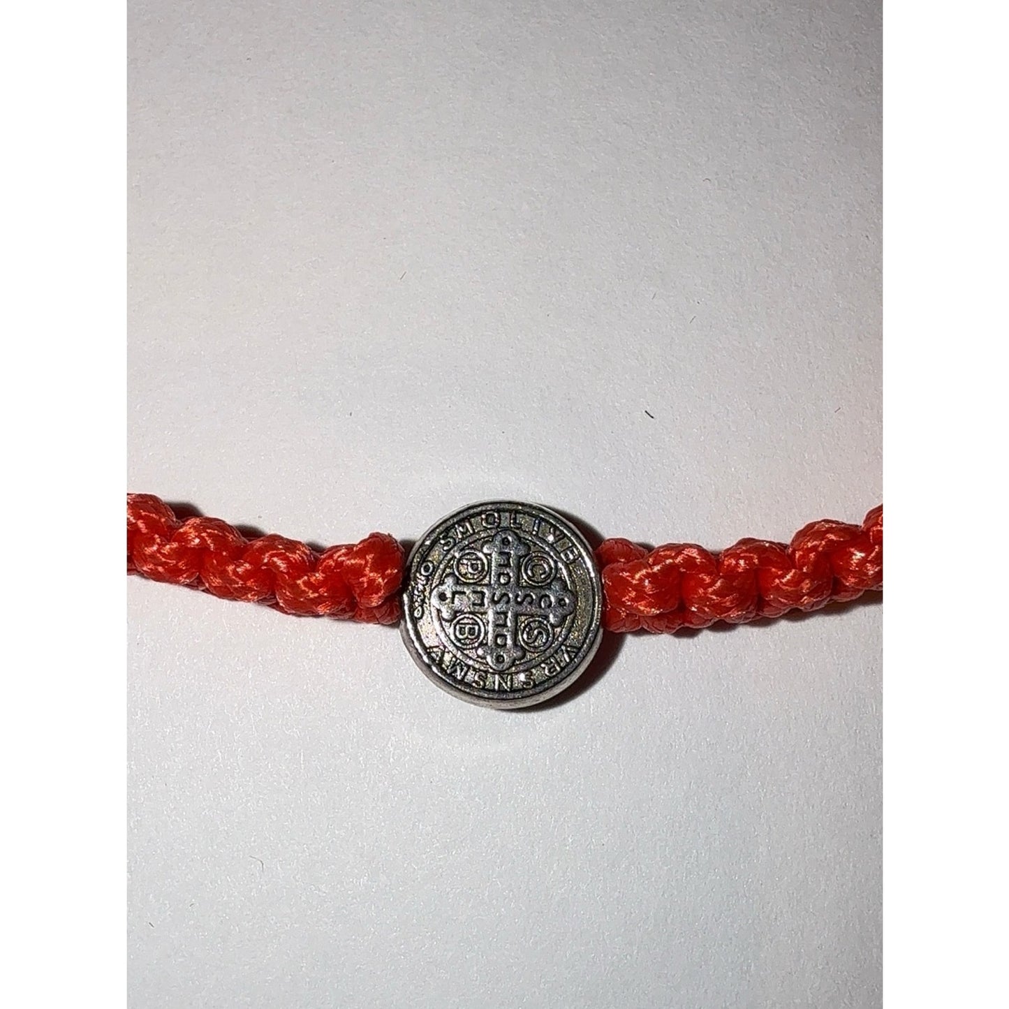 Red St. Benedict Medal Adjustable Bracelet