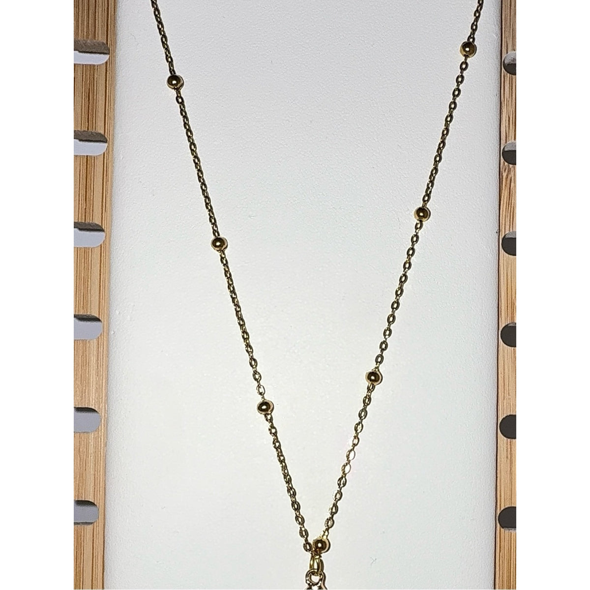 18K Gold Plated Freshwater Baroque Pearl Cross Necklace & Earrings Set