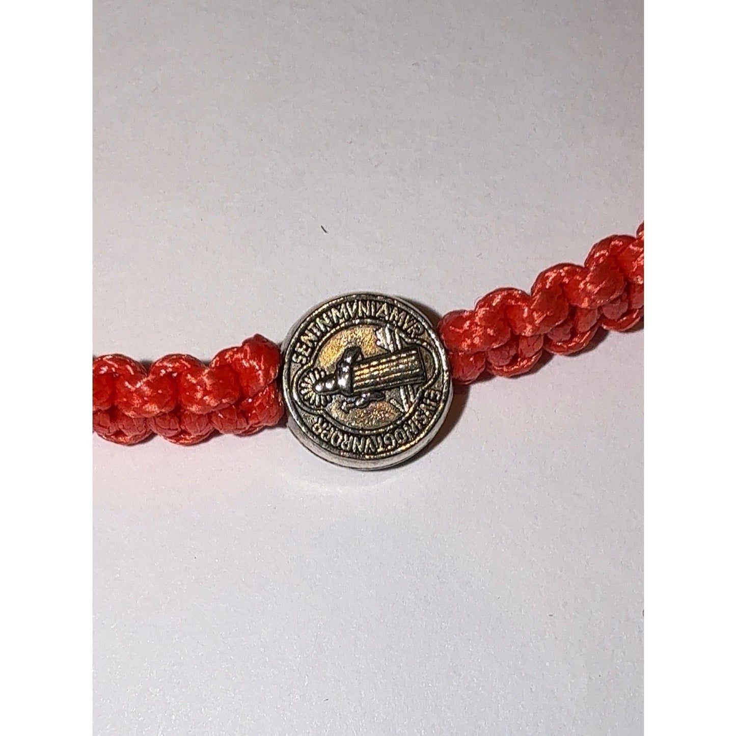 Red St. Benedict Medal Adjustable Bracelet