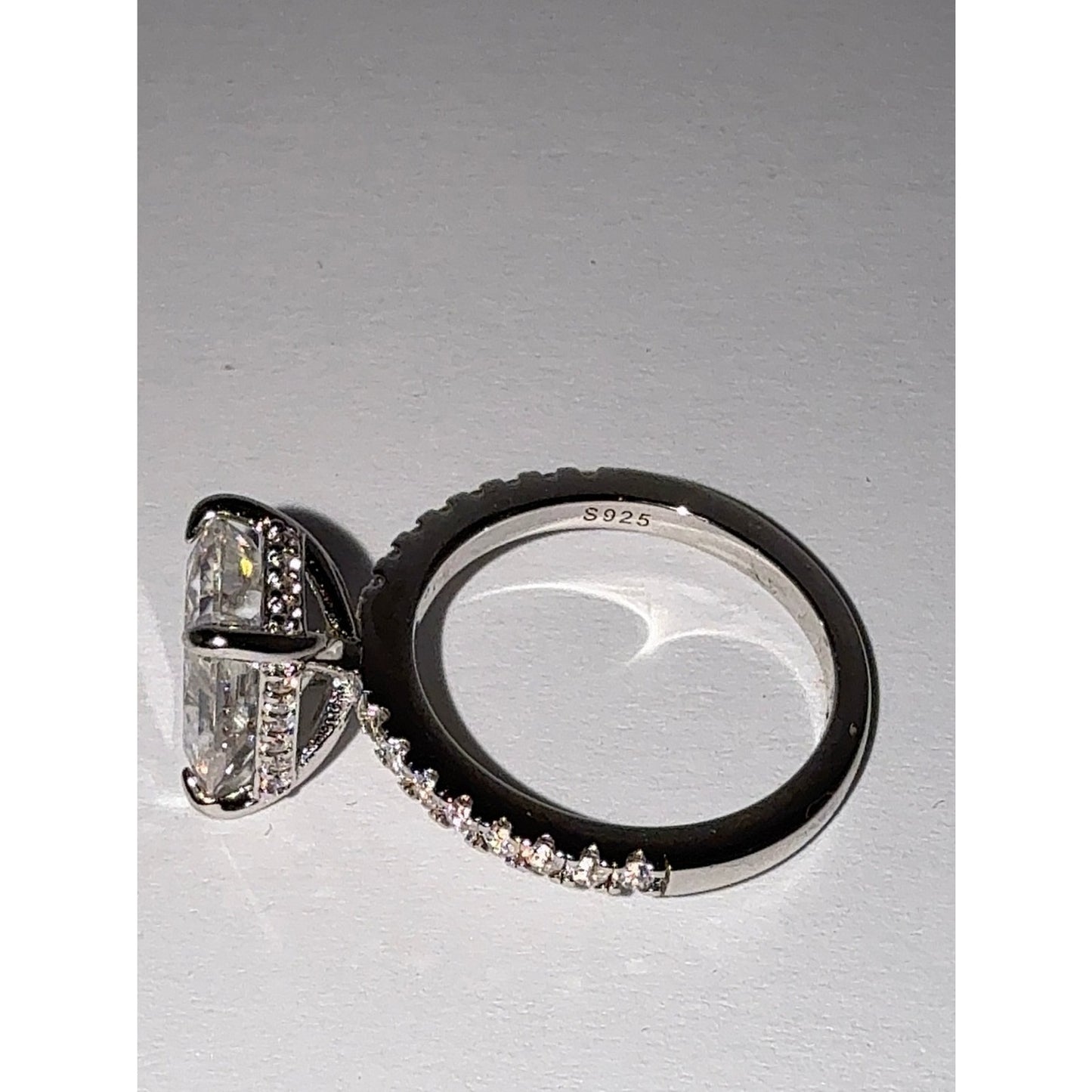 3.5 CT Radiant Cut Moissanite Engagement Ring S925 Sterling Silver 5
