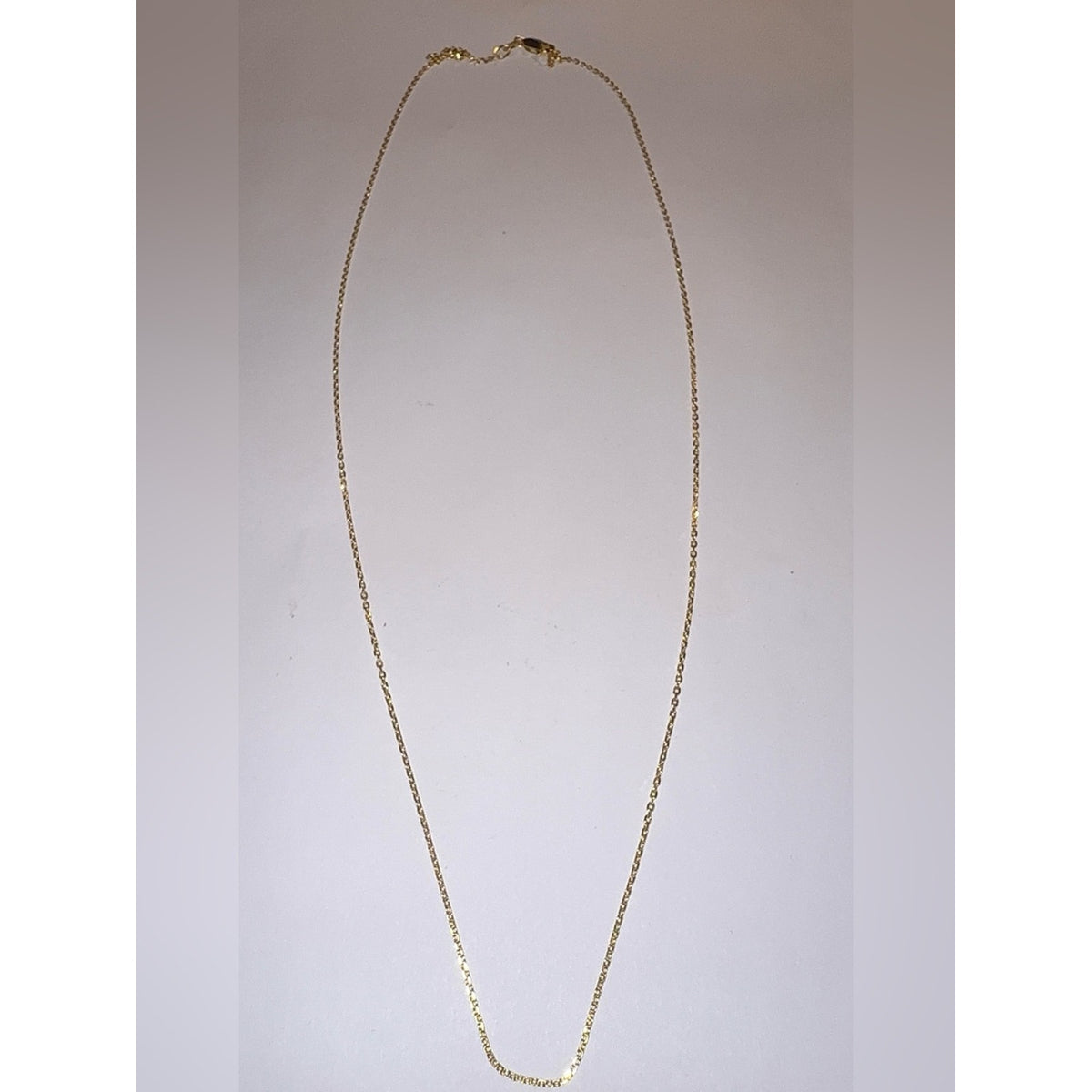 Italy Gold Over Sterling Silver 925 Cable Chain Necklace 24" 1.2mm