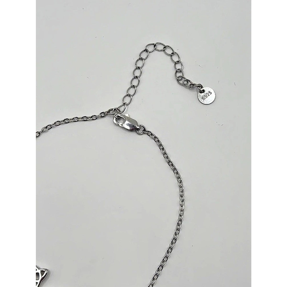 925 Sterling Silver Celtic Cross Bracelet Cz Accents