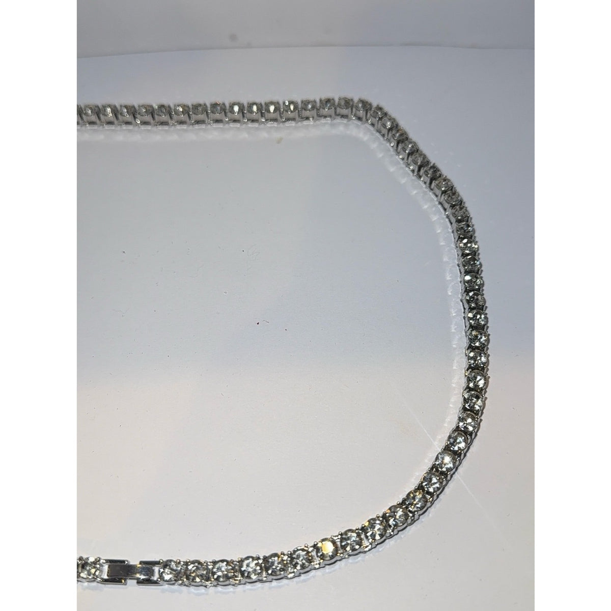 Clear Crystal Tennis Necklace - Timeless Jewelry 20”