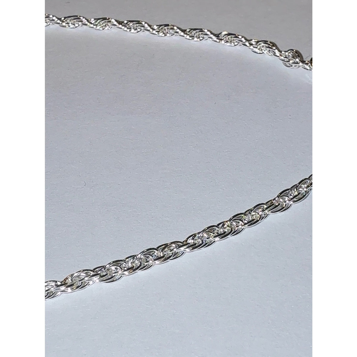 Italian 925 Sterling Silver  Rope Chain Necklace -  18”