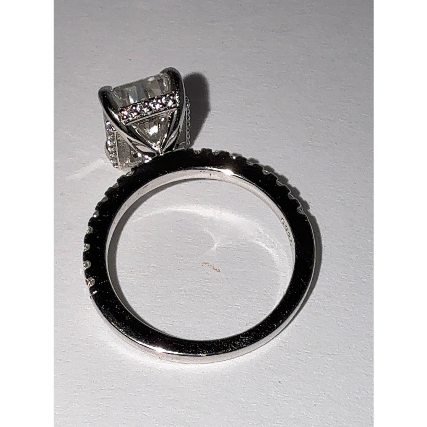 3.5 CT Radiant Cut Moissanite Engagement Ring S925 Sterling Silver 5