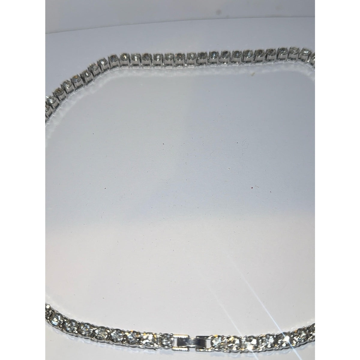 Clear Crystal Tennis Necklace - Timeless Jewelry 20”