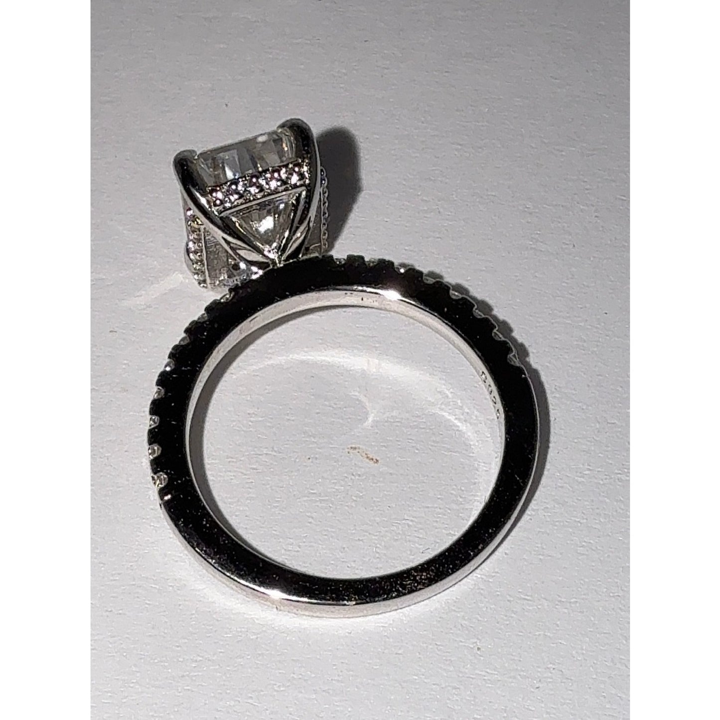 3.5 CT Radiant Cut Moissanite Engagement Ring S925 Sterling Silver 5
