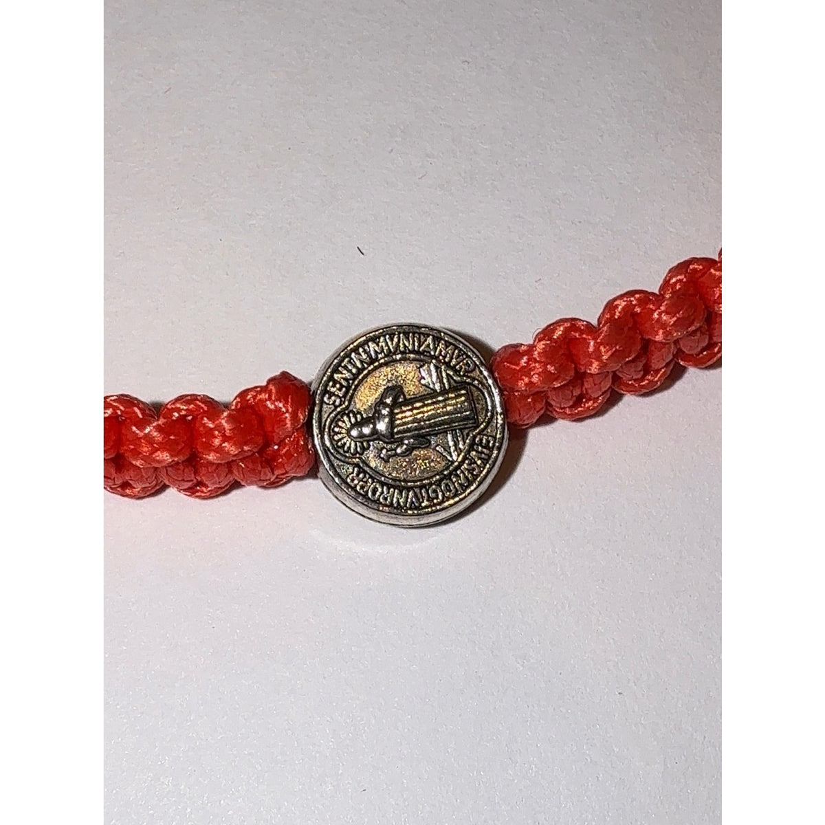 Red St. Benedict Medal Adjustable Bracelet