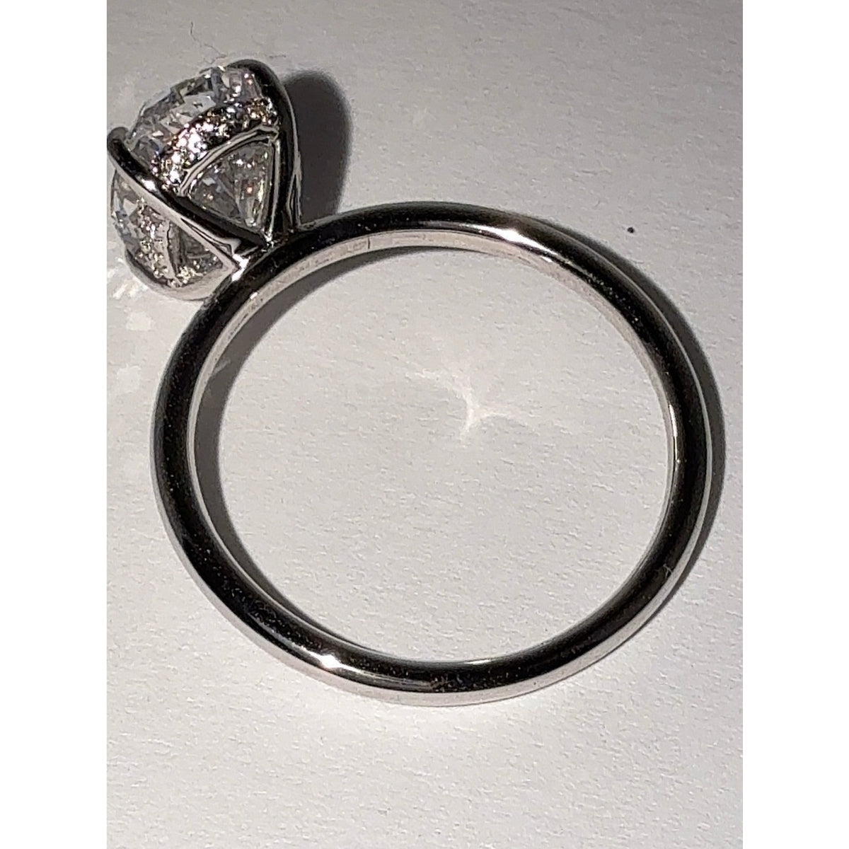 3.5 CT Radiant Cut CZ Engagement Ring S925 Silver Sz 8
