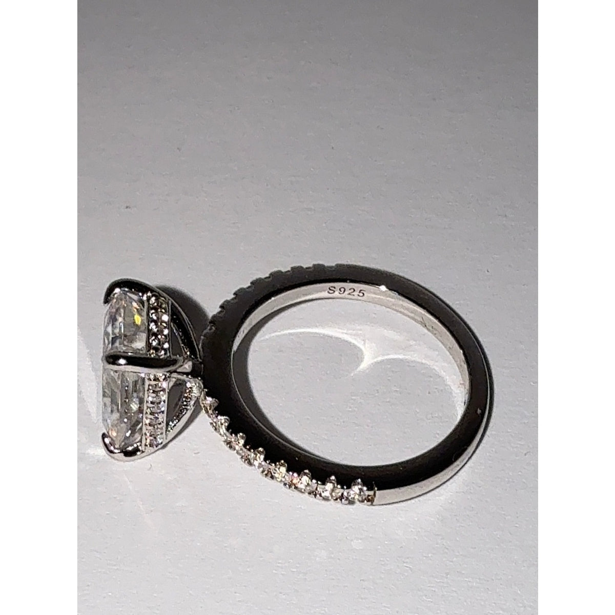 3.5 CT Radiant Cut Moissanite Engagement Ring S925 Sterling Silver 5