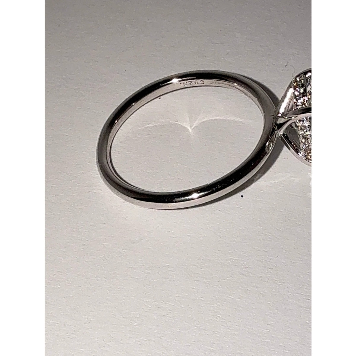 3.5 CT Radiant Cut CZ Engagement Ring S925 Silver Sz 8