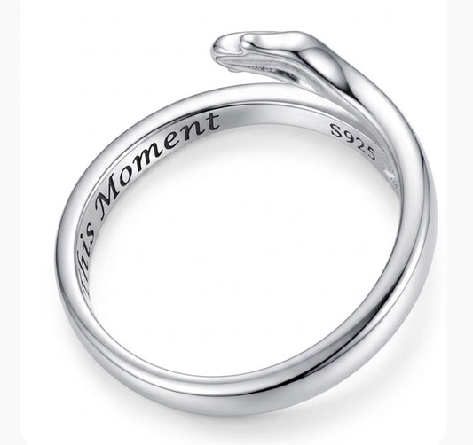 925 Sterling Silver Hug Adjustable Ring