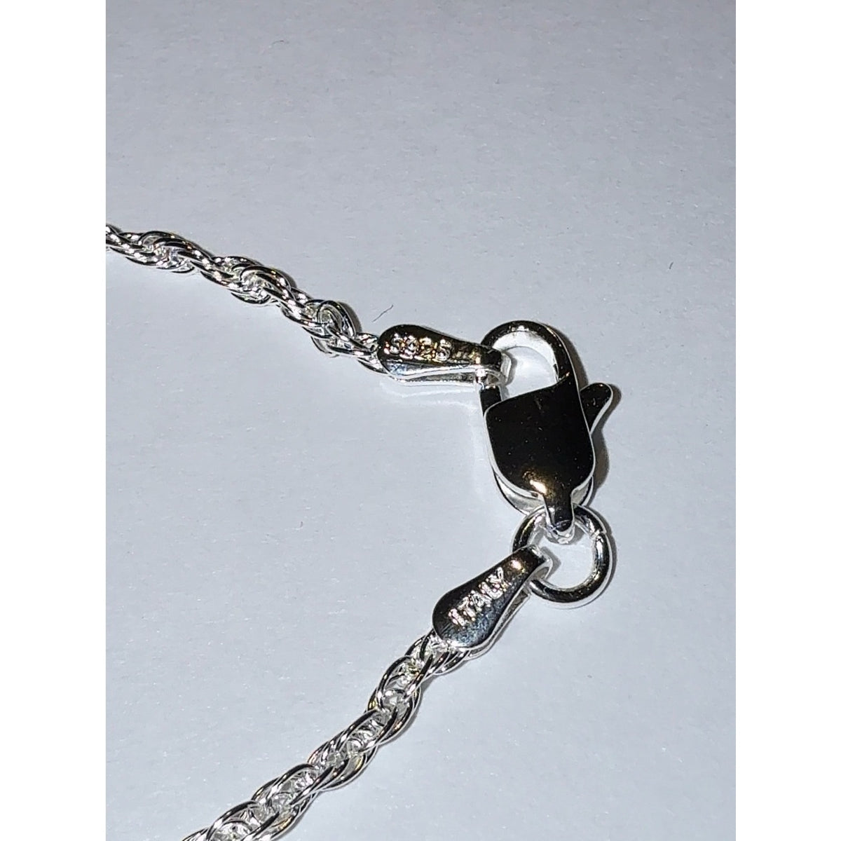 Italian 925 Sterling Silver  Rope Chain Necklace -  18”
