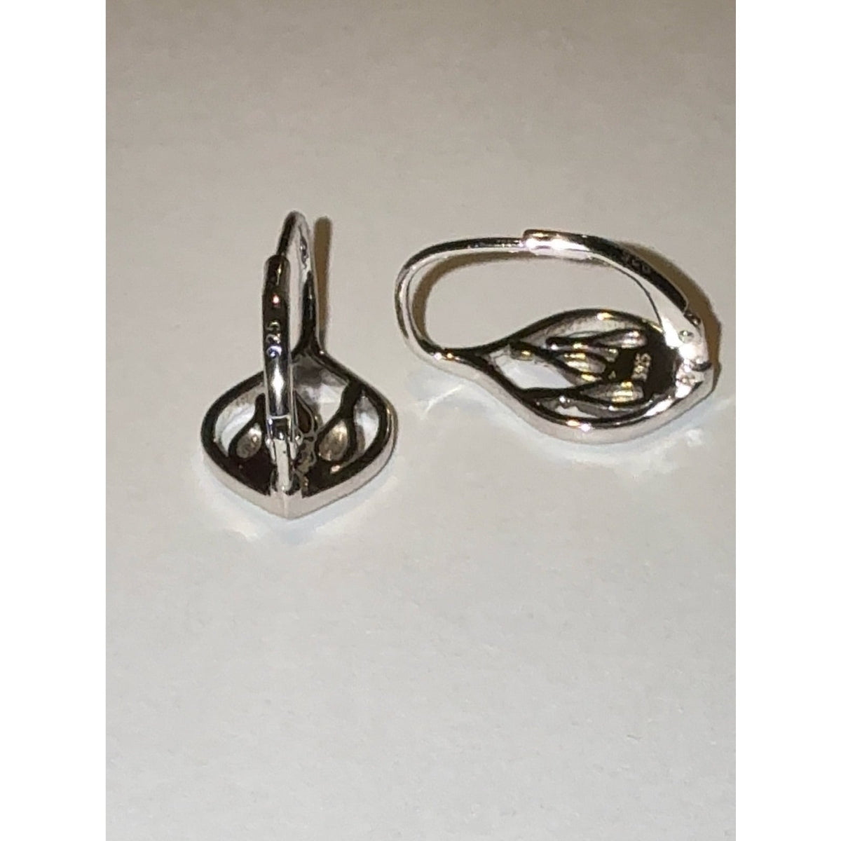 925 Sterling Silver Bowling Pin and Ball Earrings Huggies with Zirconia