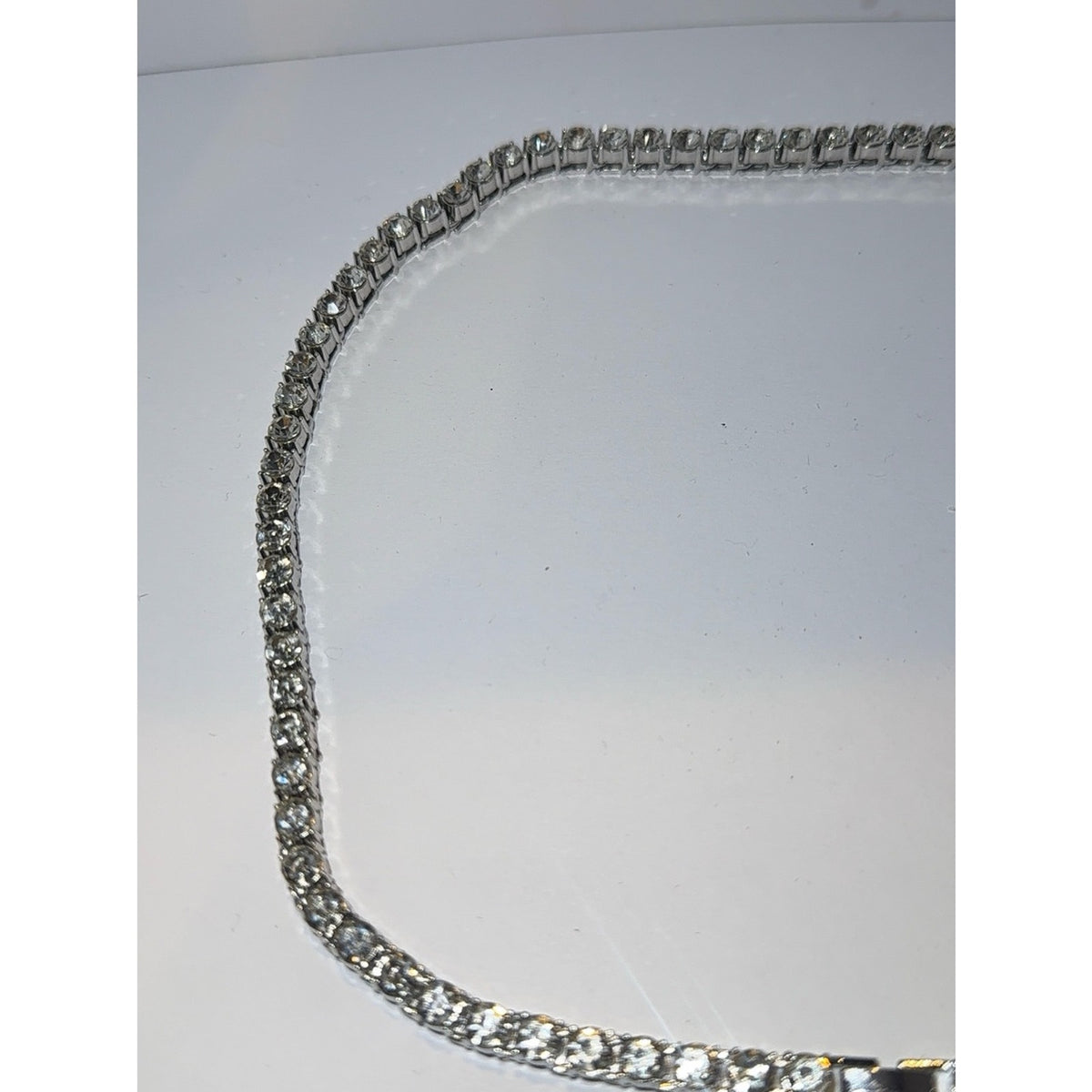 Clear Crystal Tennis Necklace - Timeless Jewelry 20”