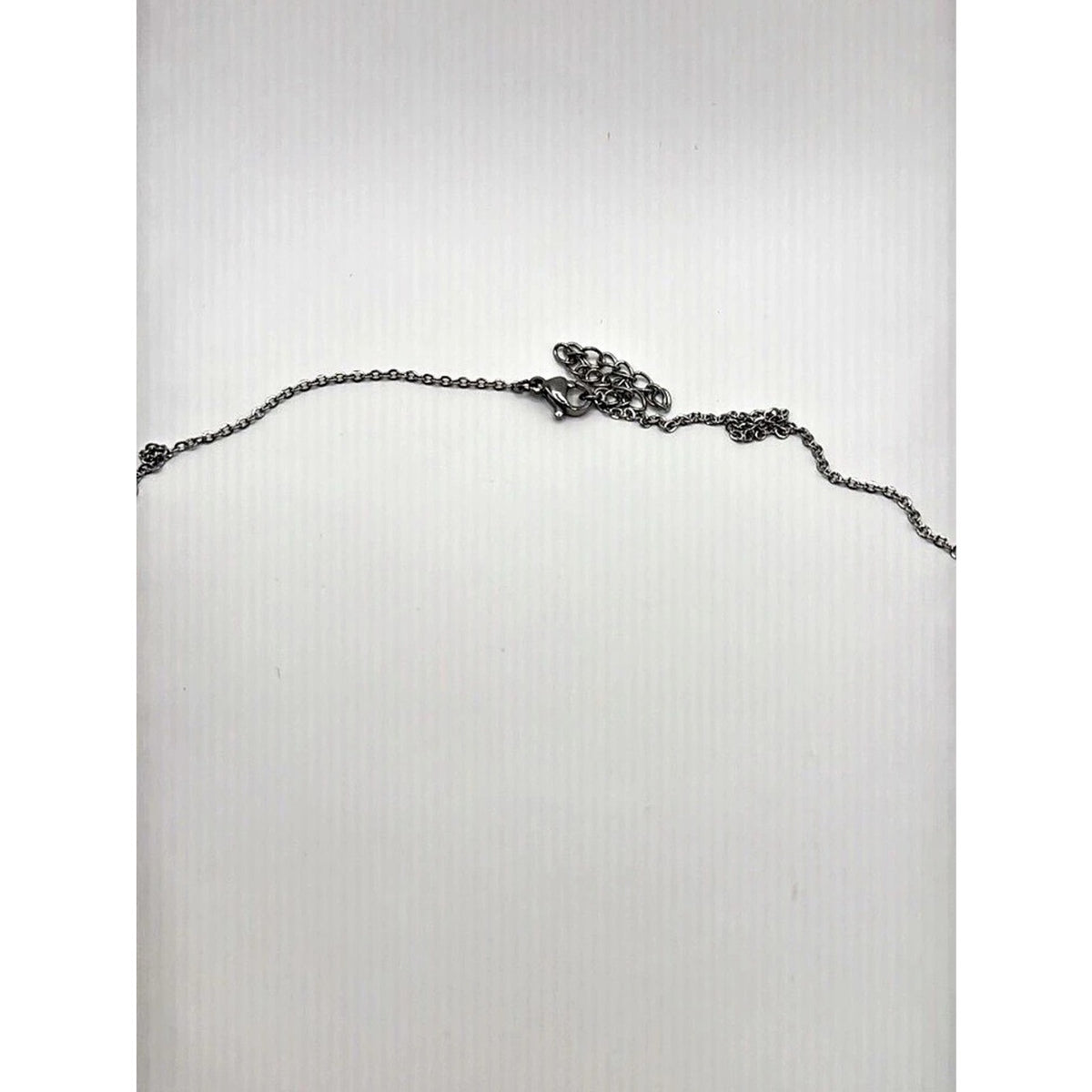 Silver Large Initial Letter K Statement Pendant Chain Necklace