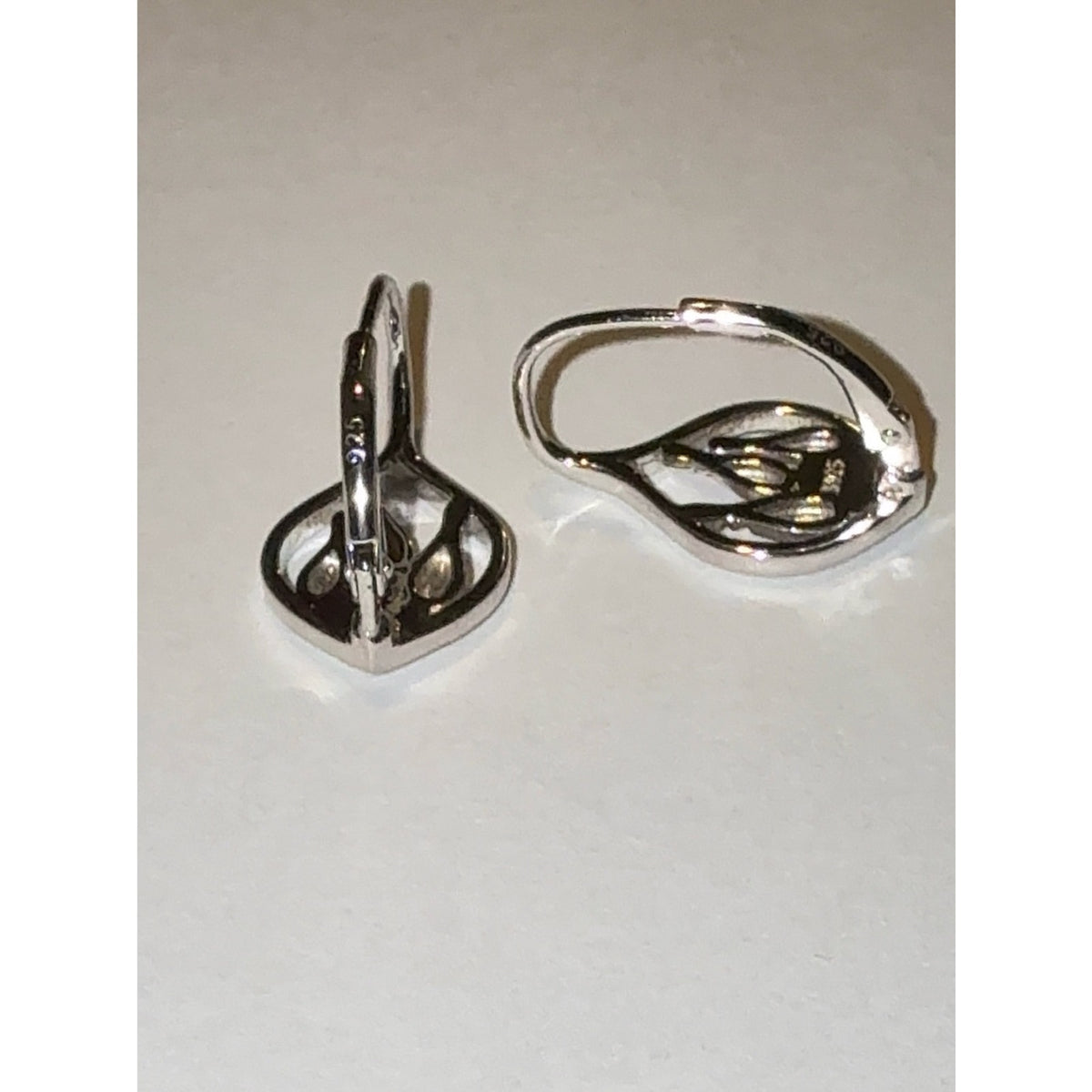 925 Sterling Silver Bowling Pin and Ball Earrings Huggies with Zirconia