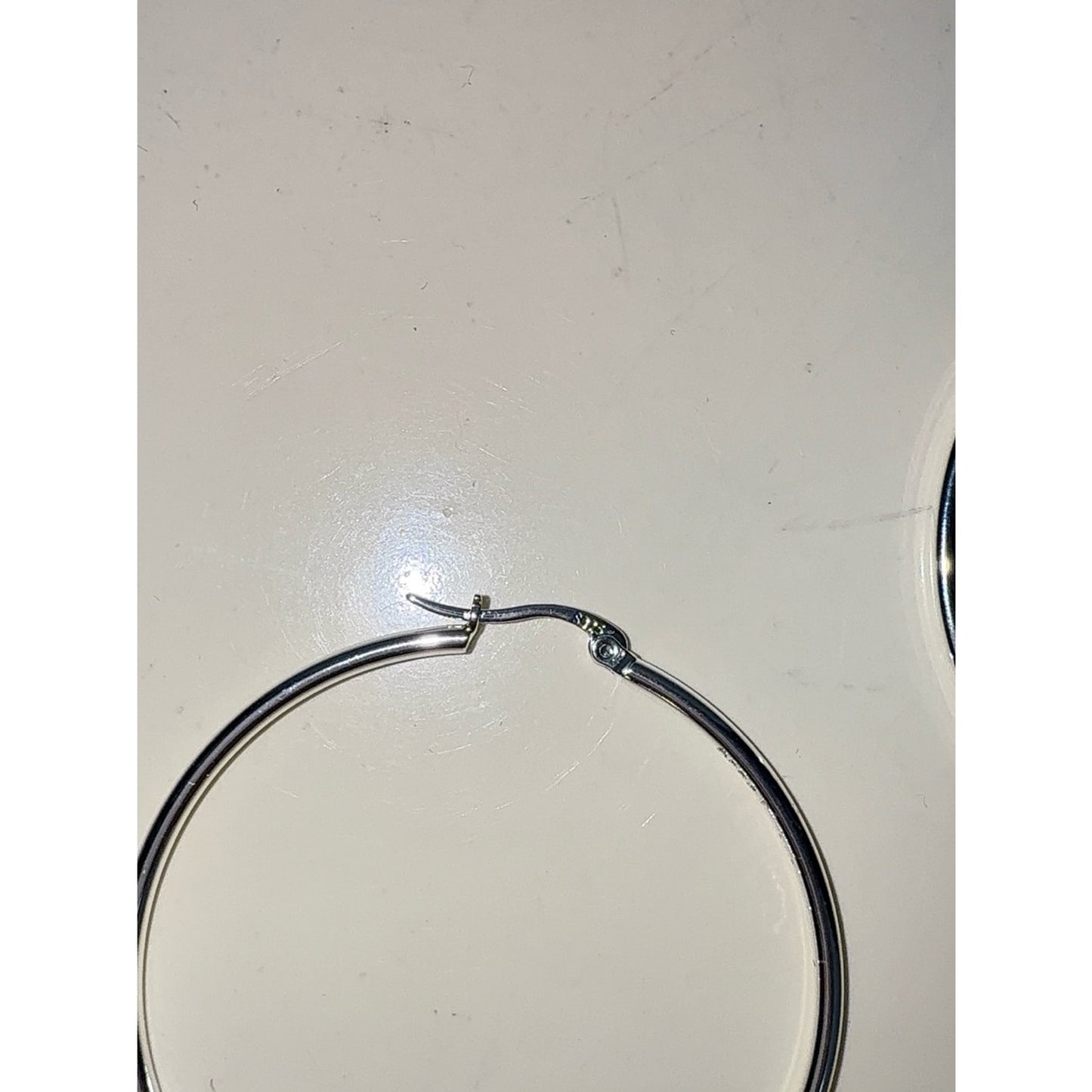 925 Sterling Silver Hoop Earrings 2"