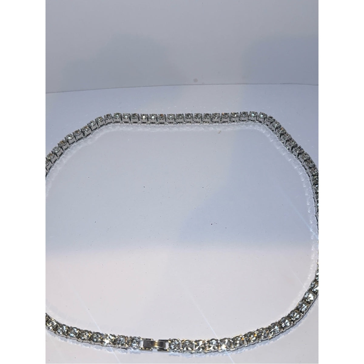 Clear Crystal Tennis Necklace - Timeless Jewelry 20”