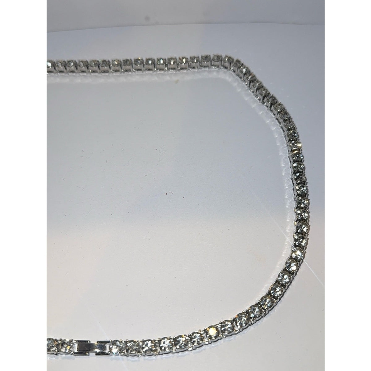 Clear Crystal Tennis Necklace - Timeless Jewelry 20”