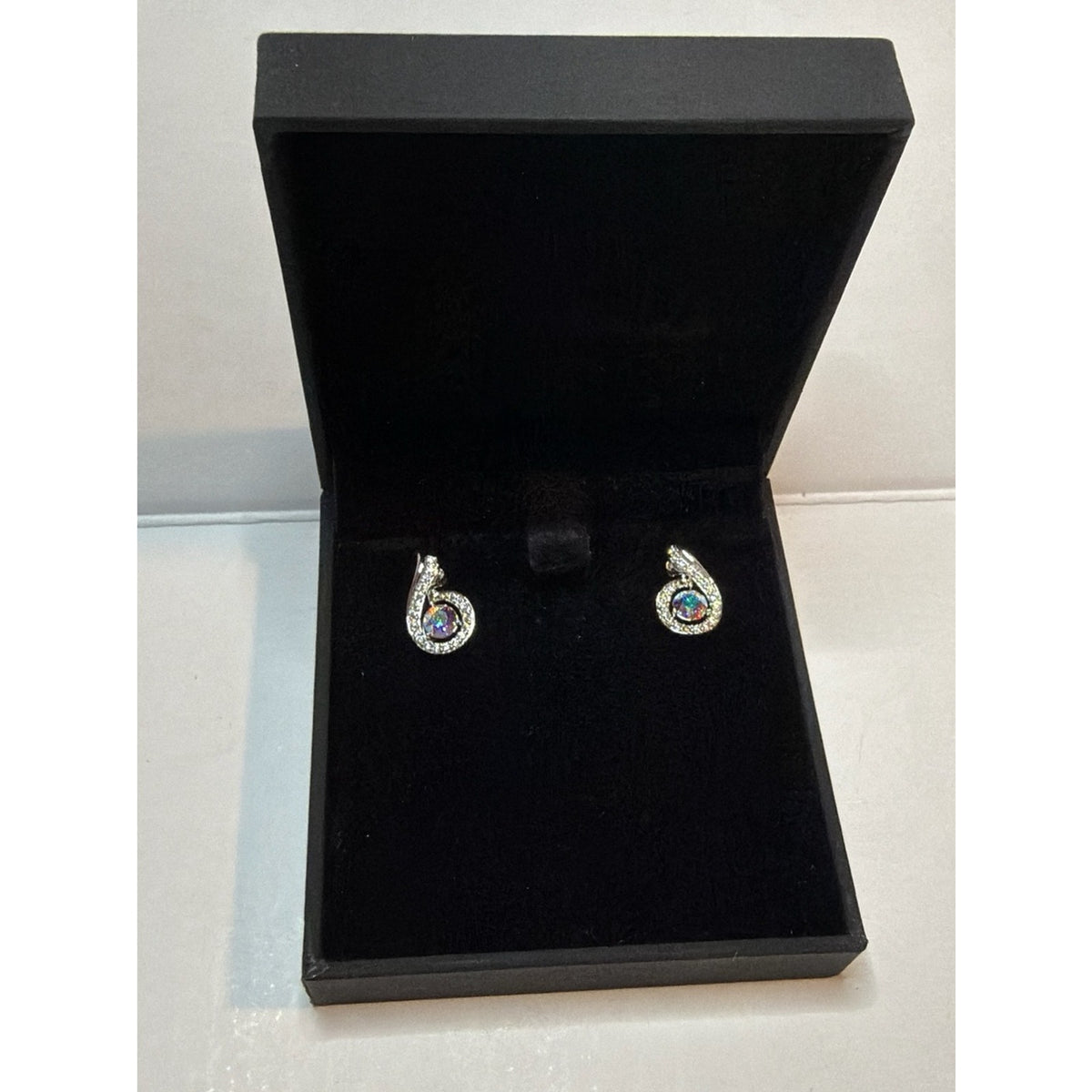 Kate Lynn "Rise From The Ashes" Phoenix 925 Sterling Silver Stud Earrings Crystal