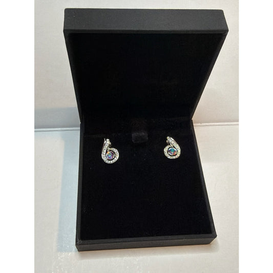 Kate Lynn "Rise From The Ashes" Phoenix 925 Sterling Silver Stud Earrings Crystal