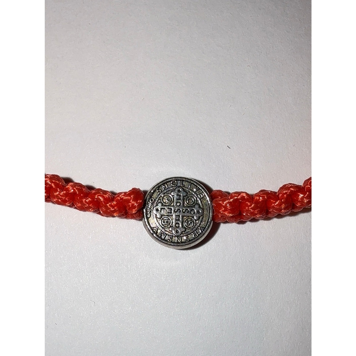 Red St. Benedict Medal Adjustable Bracelet