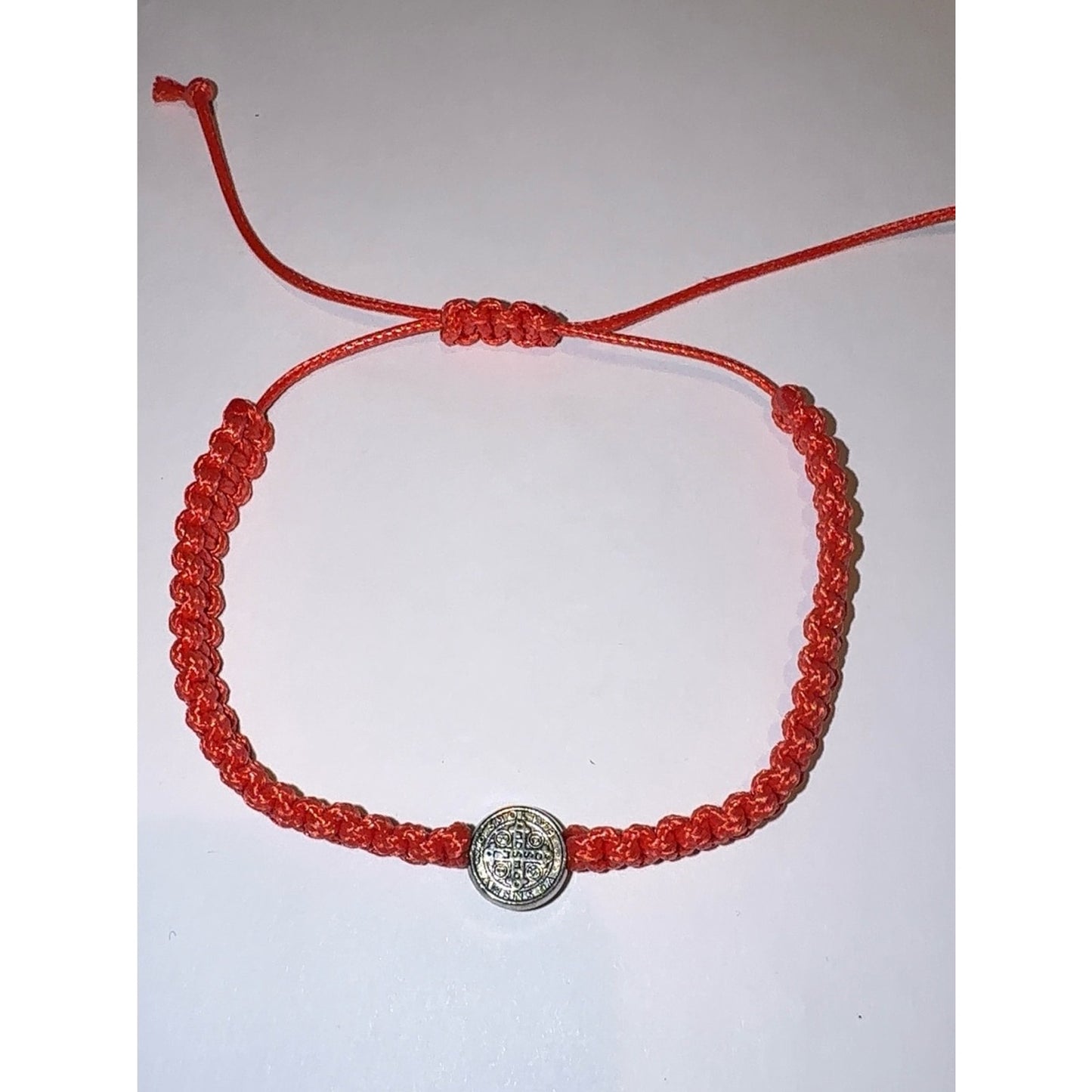 Red St. Benedict Medal Adjustable Bracelet