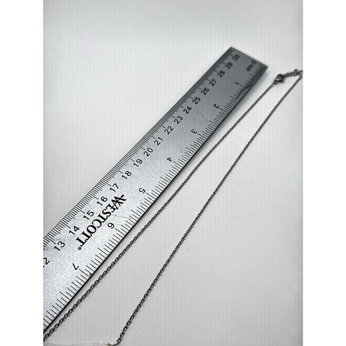 Silver Large Initial Letter K Statement Pendant Chain Necklace