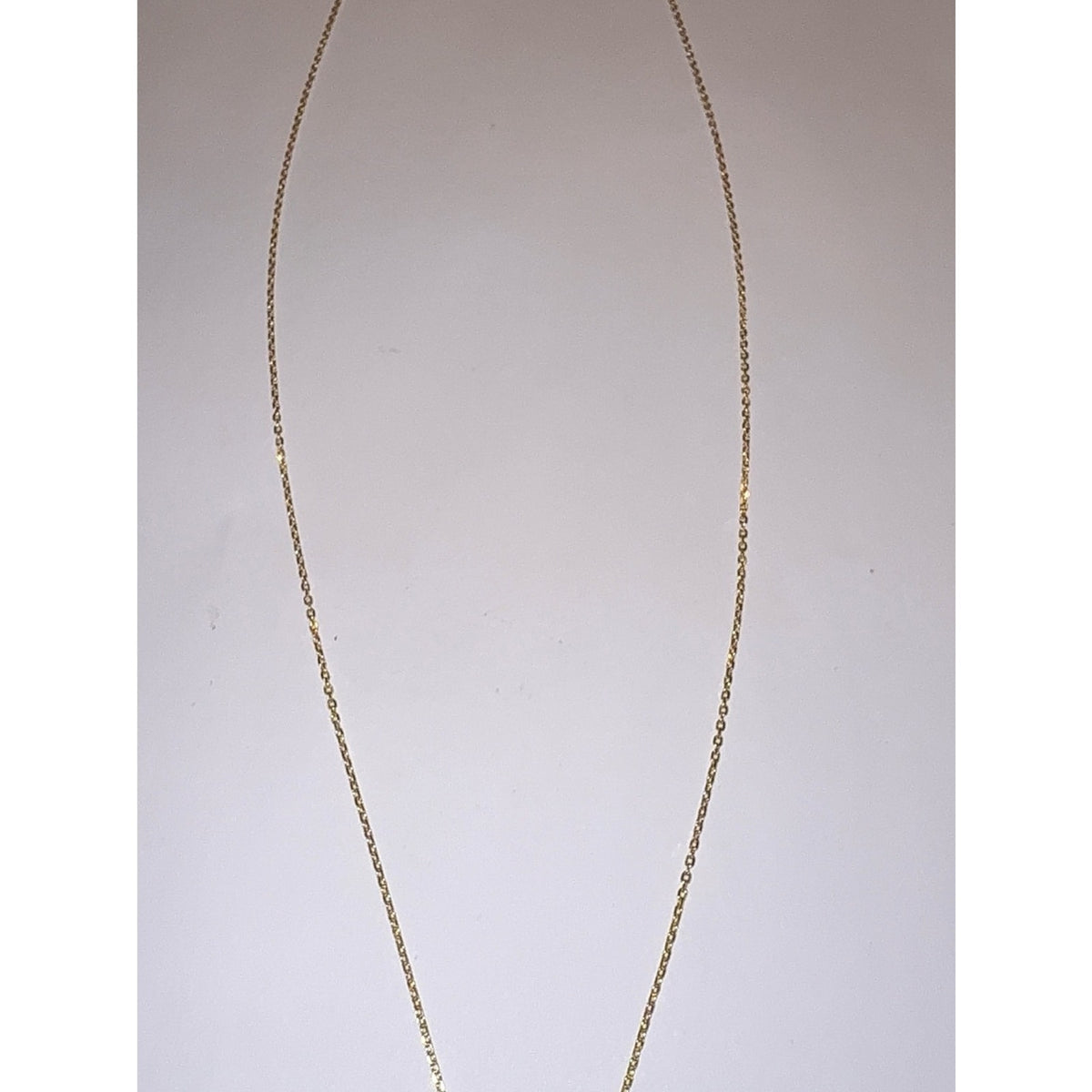 Italy Gold Over Sterling Silver 925 Cable Chain Necklace 24" 1.2mm