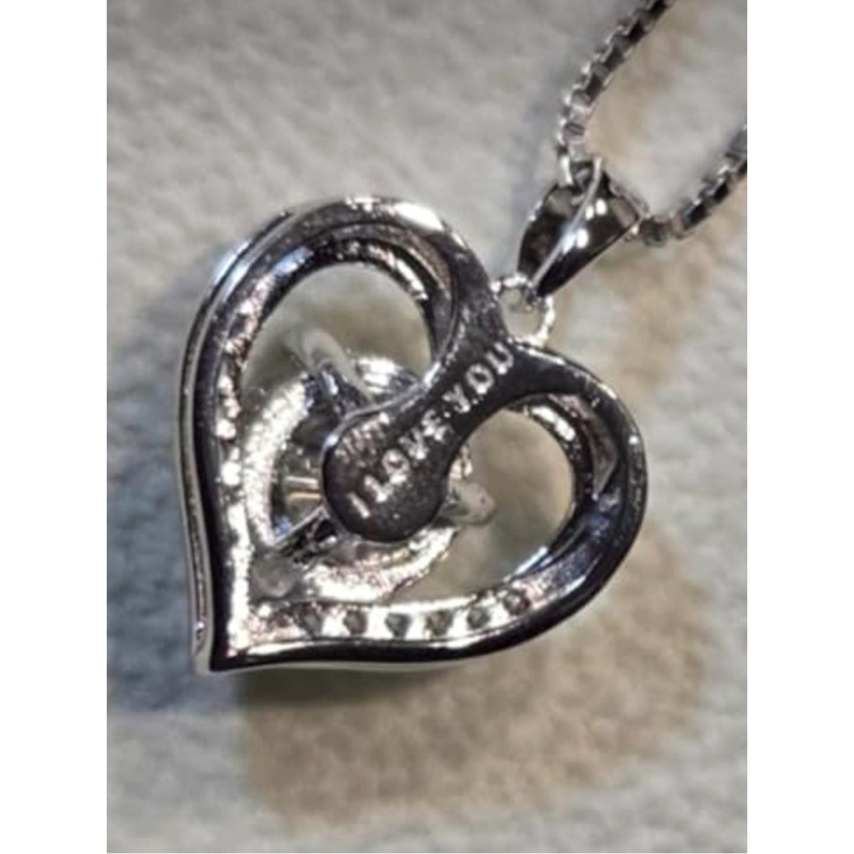 3.0ct Moissanite Heart Pendant Necklace 925 Sterling Silver NIB