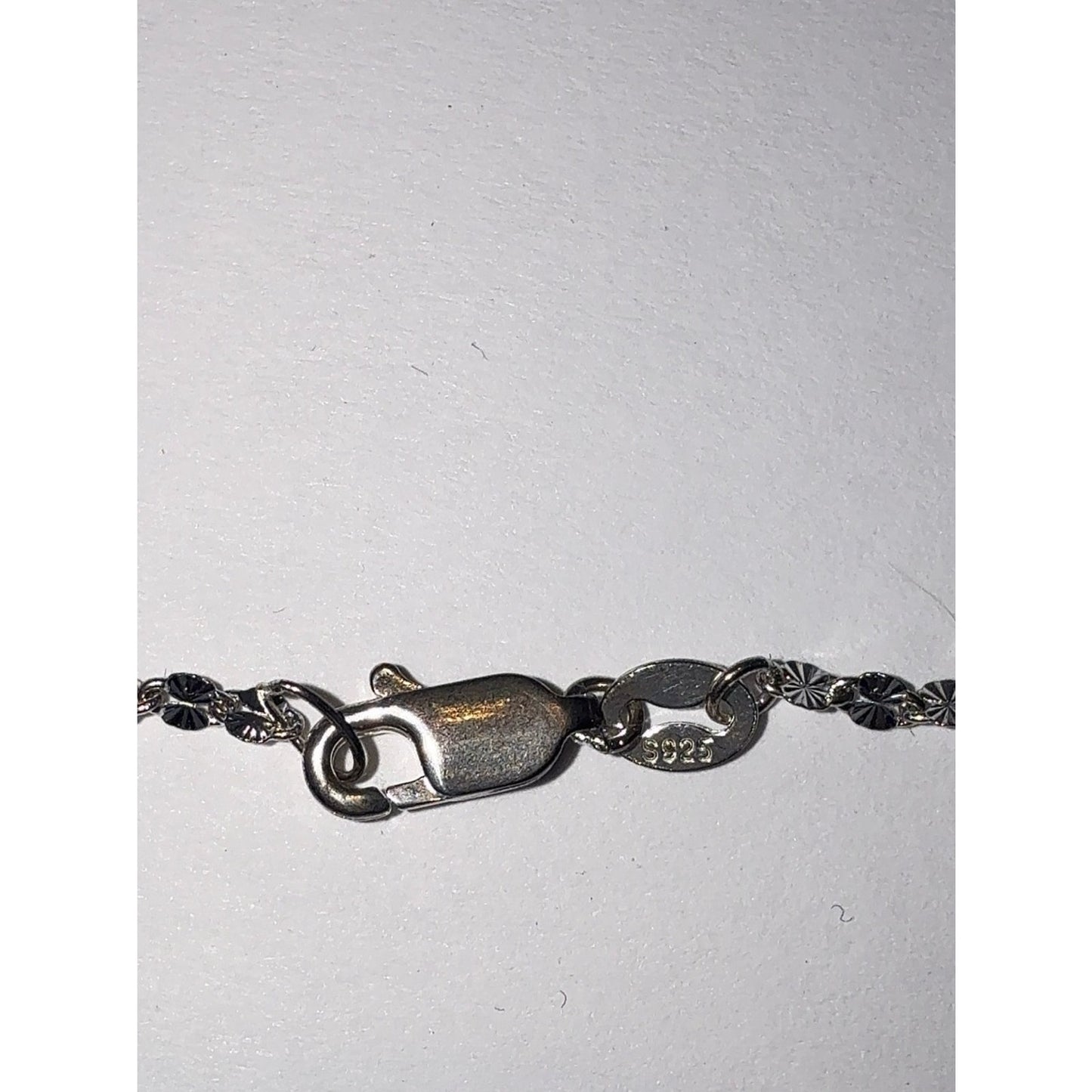 925 Sterling Silver Diamond Cut Sparkle Chain Necklace 16"